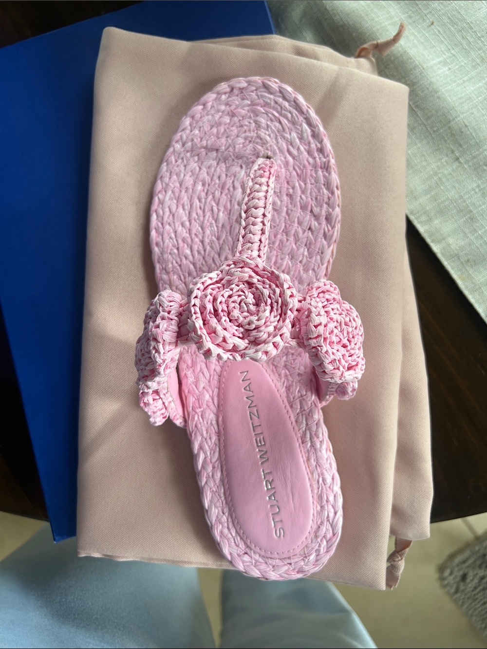 Stuart Weitzman Magnolia T Strap Pink Marshmallow Size 8 new in box